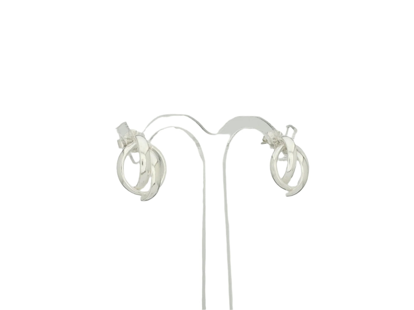 Sterling Silver Half-Round Hoop Earrings