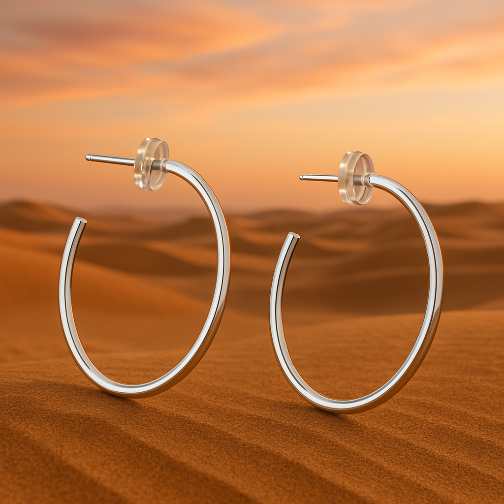 Sterling Silver Smooth Oval Earrings