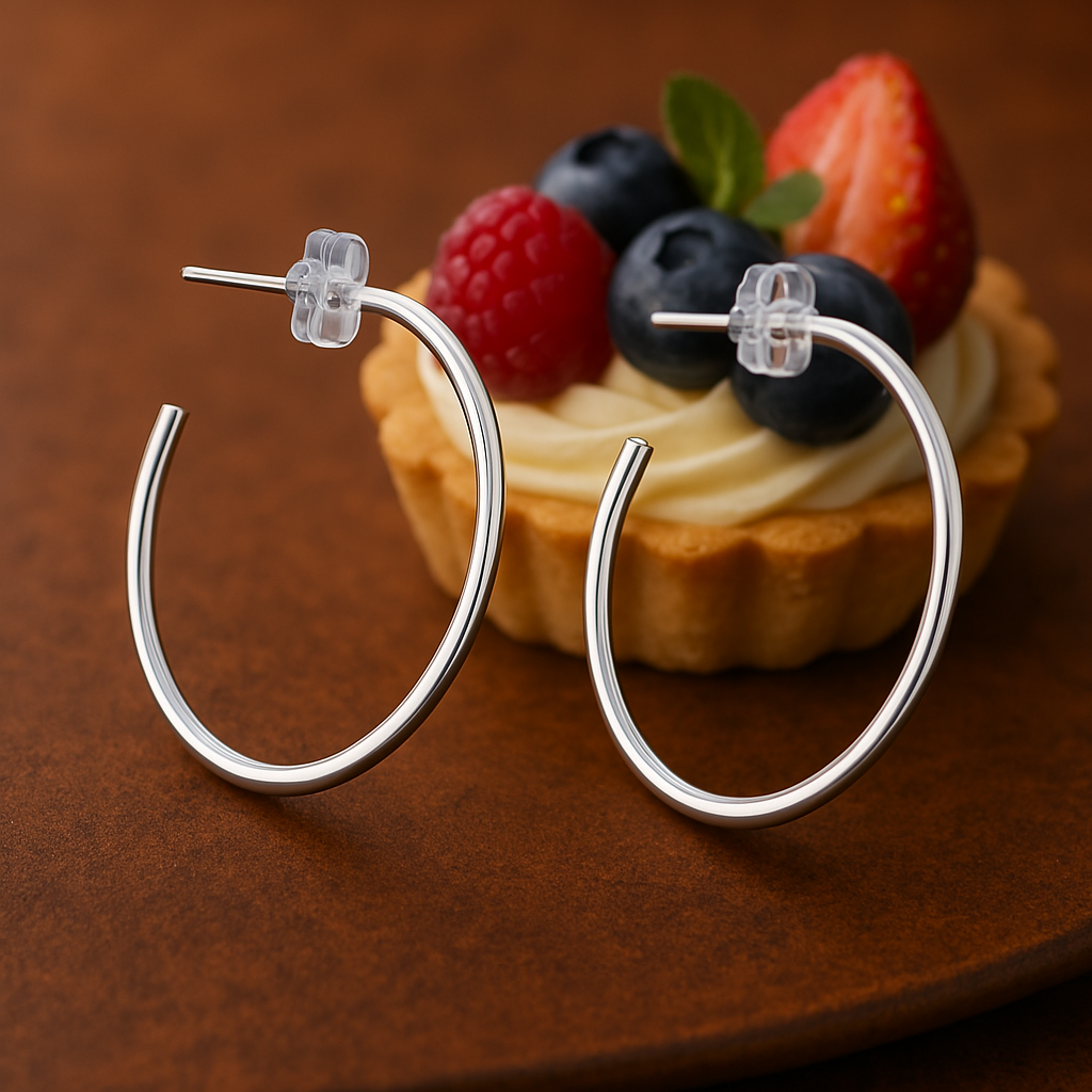 Sterling Silver Smooth Oval Earrings