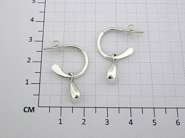 Sterling Silver Gloss Earrings with Mini Gloss Drops