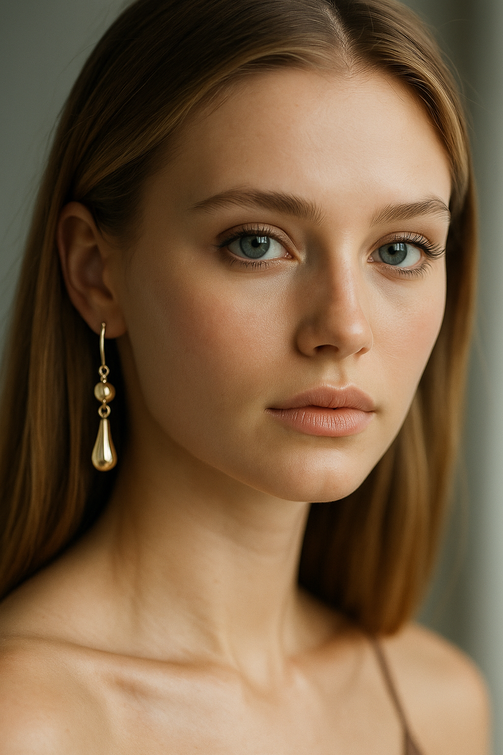 Sterling Silver Smooth Perita Earrings with Ball and Hoop