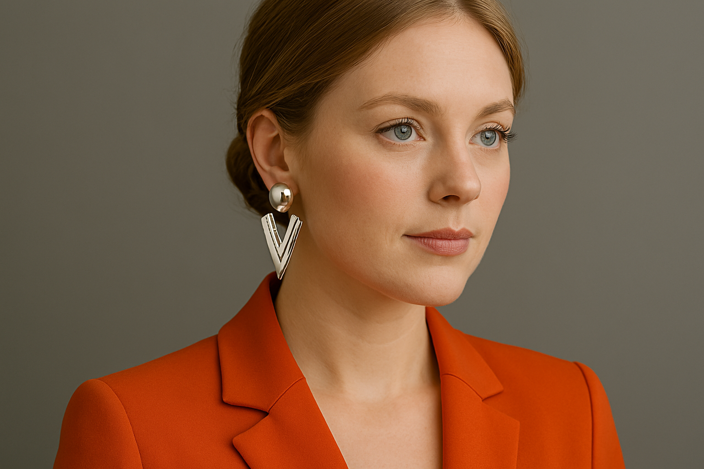 Sterling Silver Triangle Earrings with Openwork and Hammered Oval