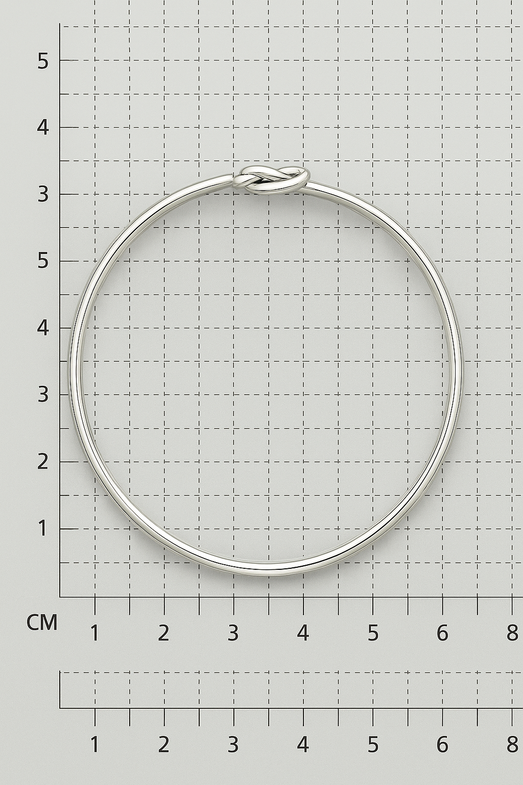 Sterling Silver Smooth Wire Knot Bracelet - Elegant and Versatile
