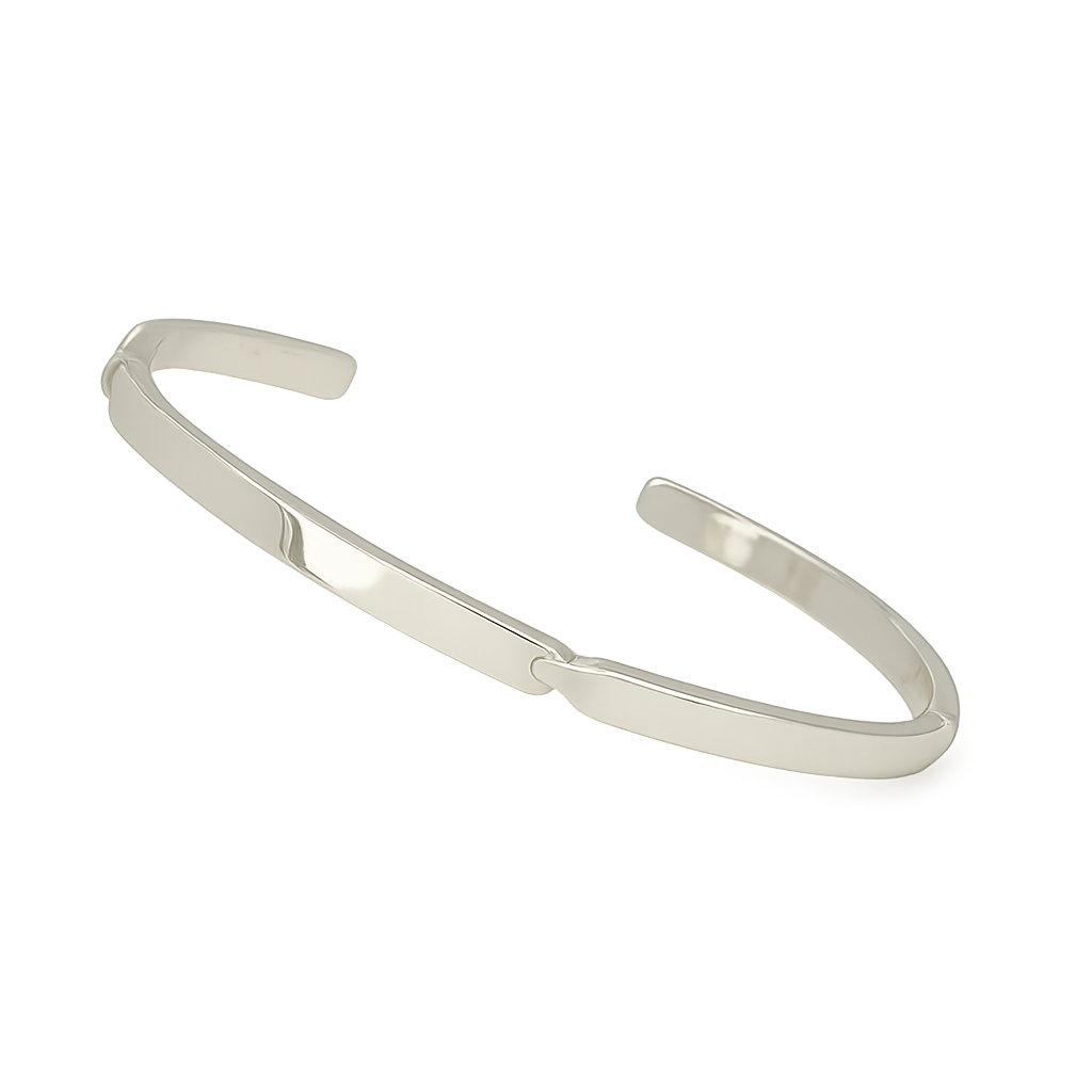 Sterling Silver Bracelet with Three Glossy Twists