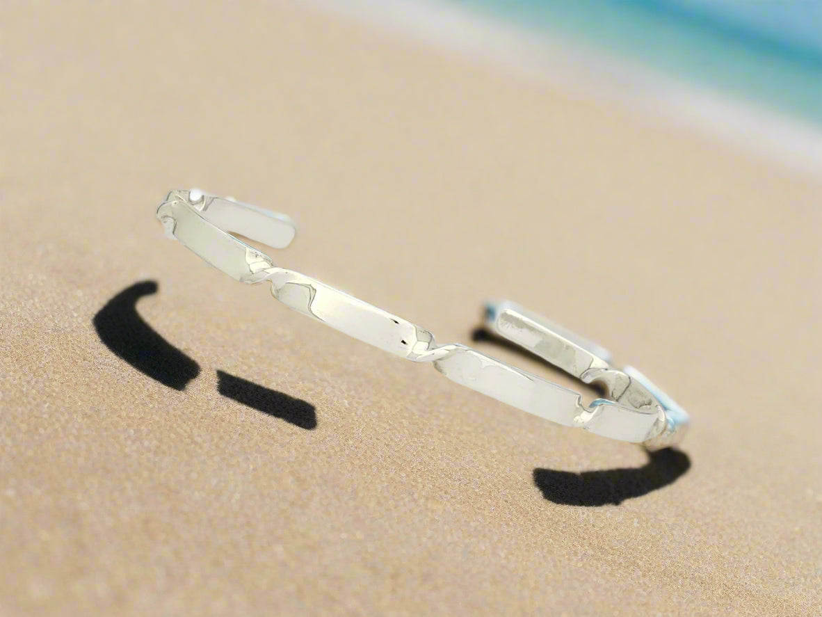 Sterling Silver Seven Twisted Shine Bracelet
