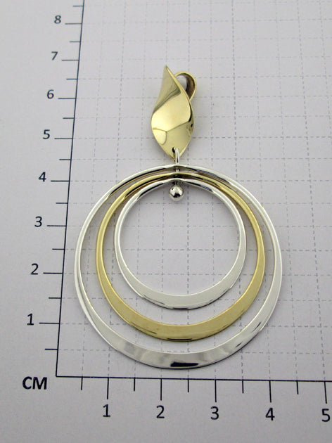 Two-Tone Sterling Silver and Tumbaga Pendant - Modern Elegance