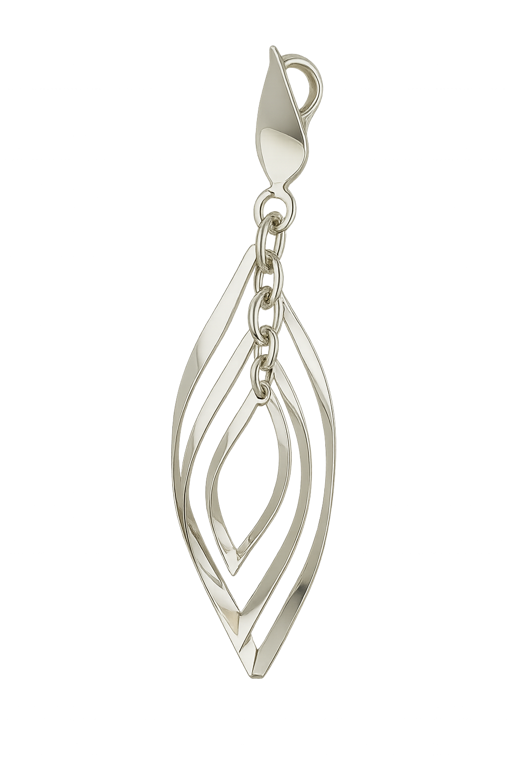 Sterling Silver Triple Almond Pendant