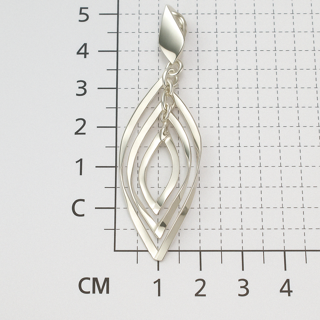 Sterling Silver Triple Almond Pendant