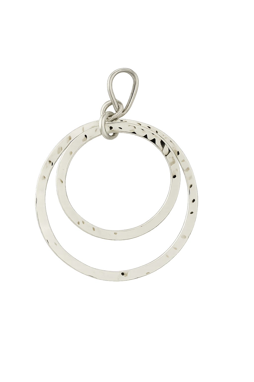 Sterling Silver Wavy Hoops Pendant