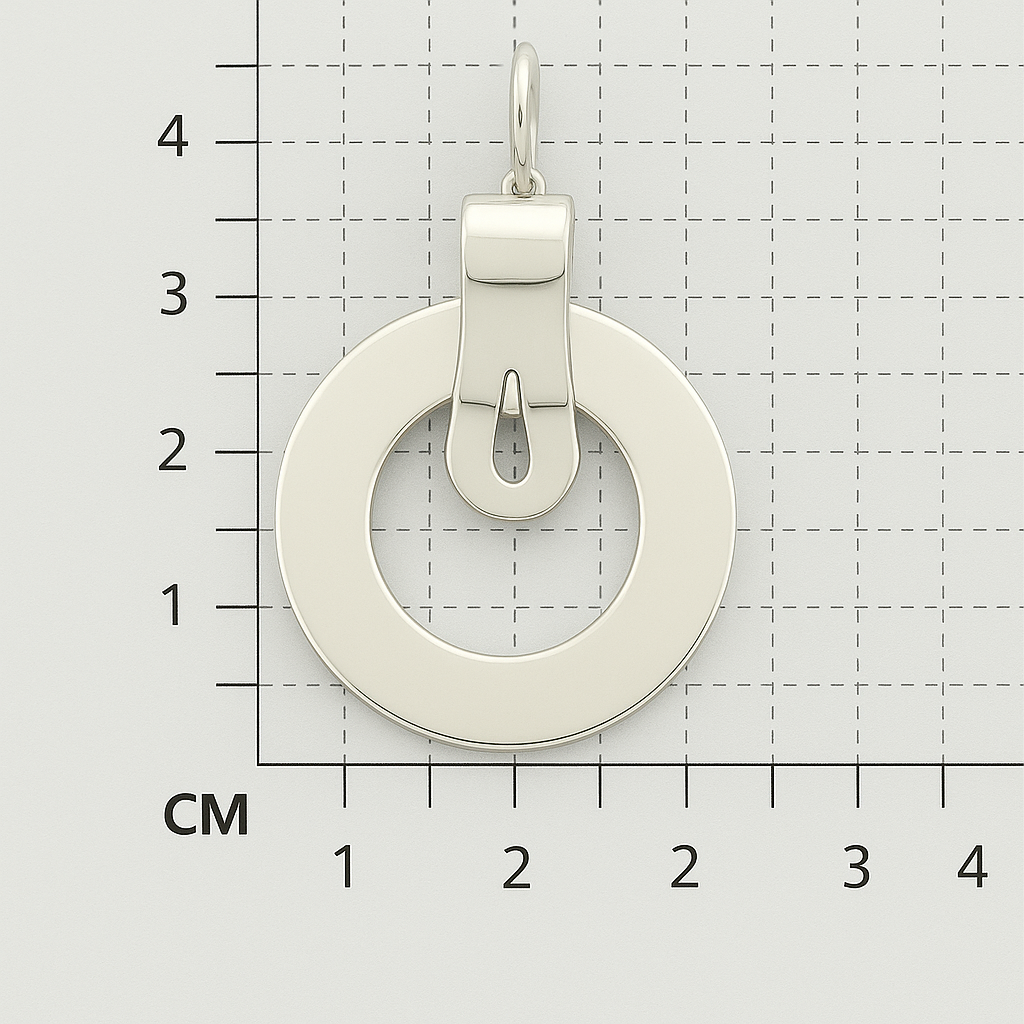 Sterling Silver Flat Hoop Pendant