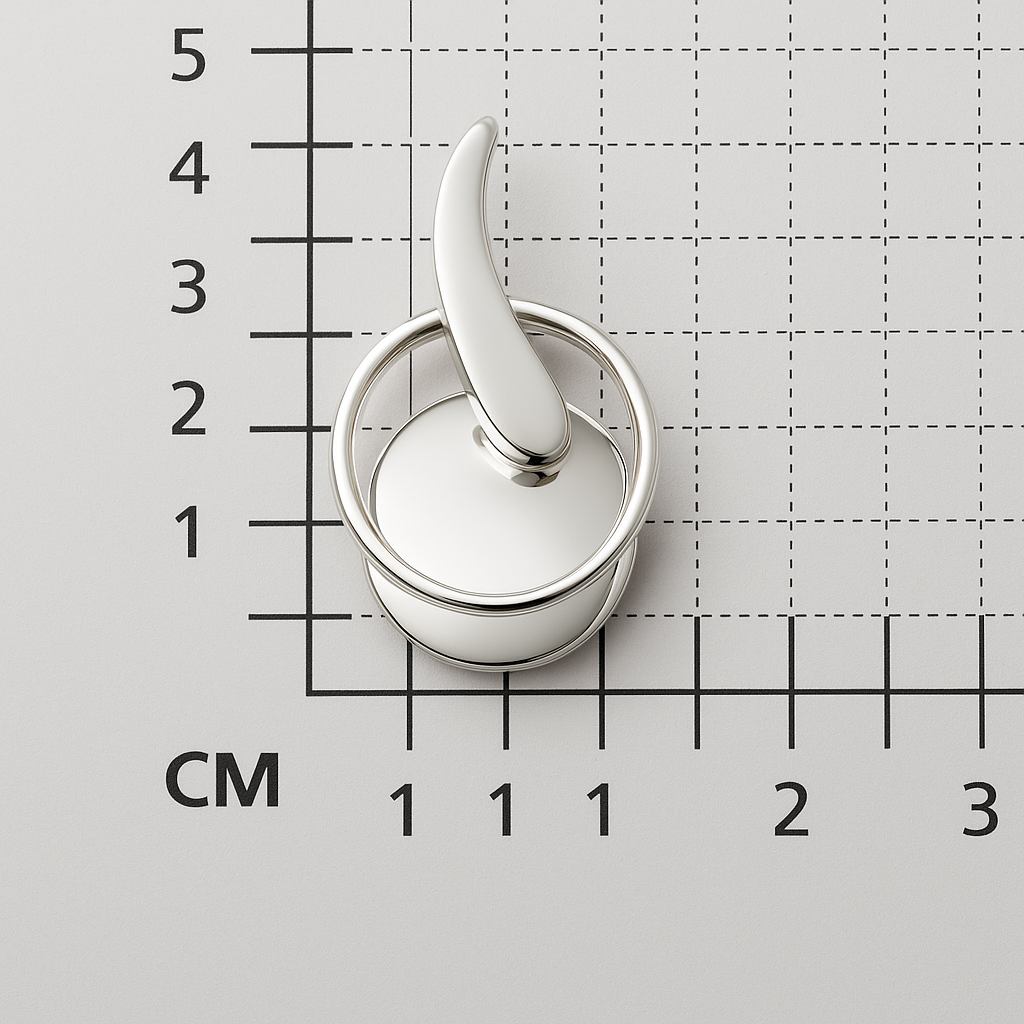 Sterling Silver DISC Pendant with Smooth Drop
