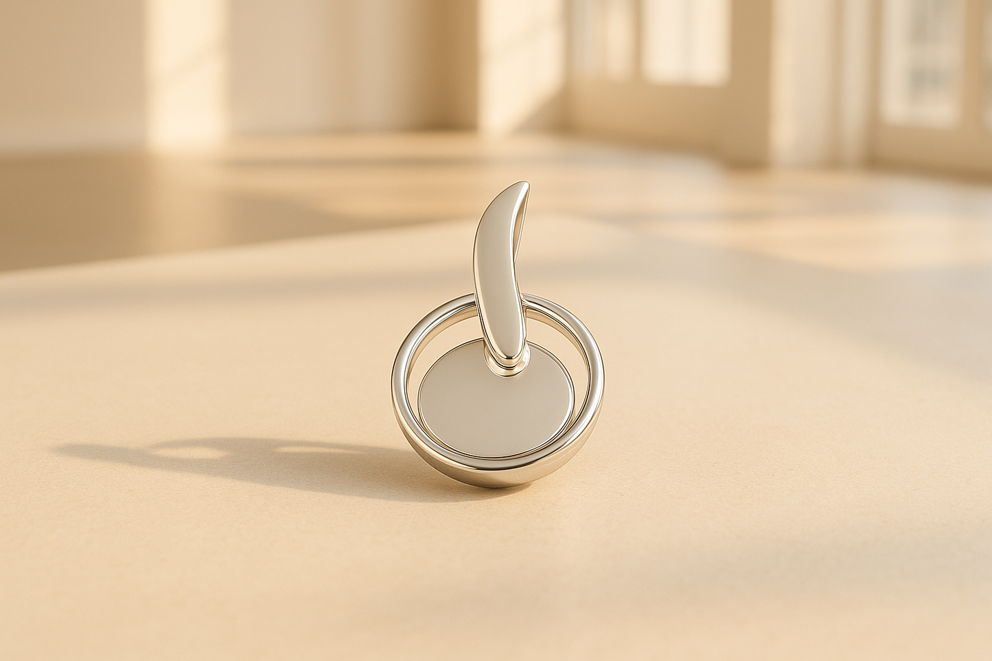 Sterling Silver DISC Pendant with Smooth Drop