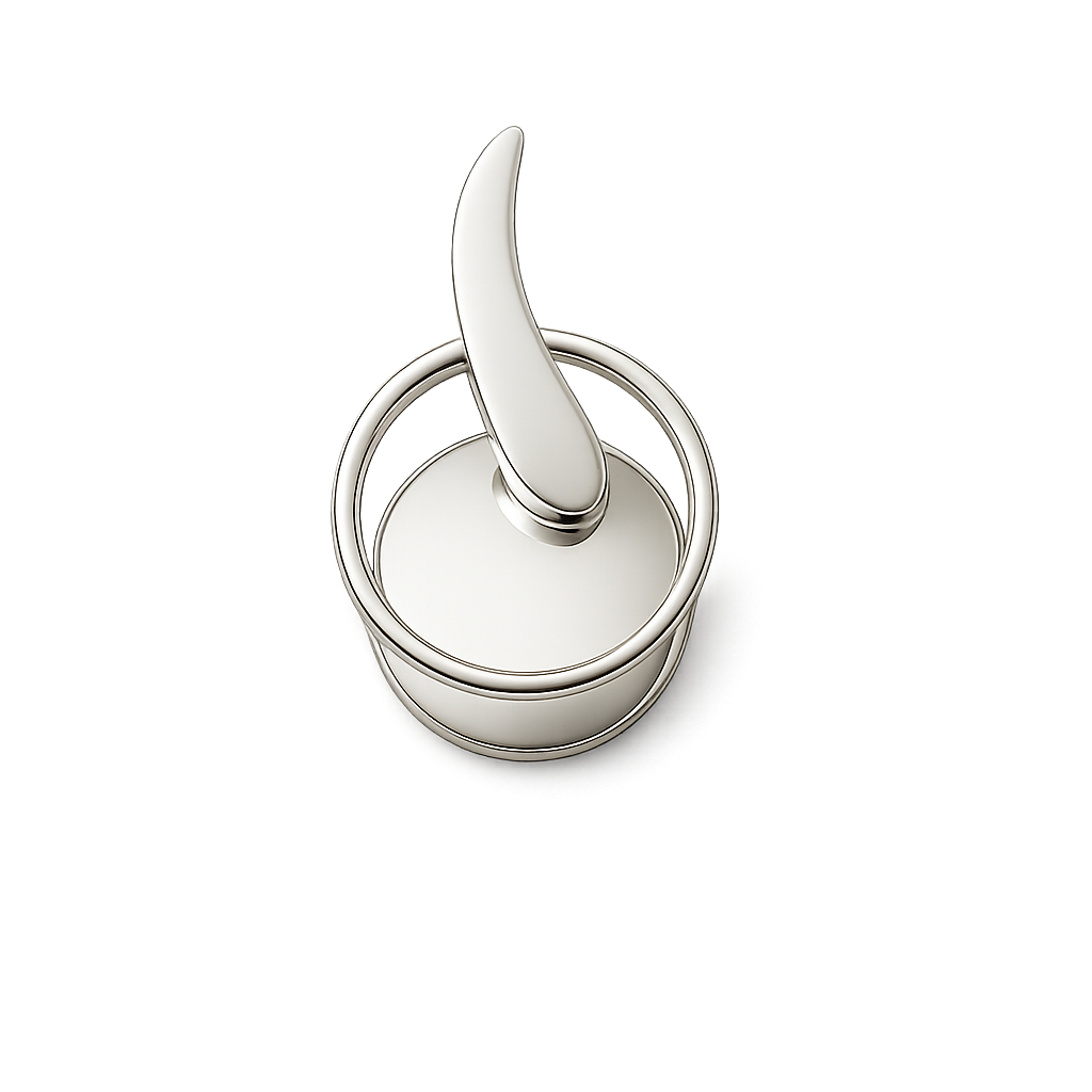 Sterling Silver DISC Pendant with Smooth Drop