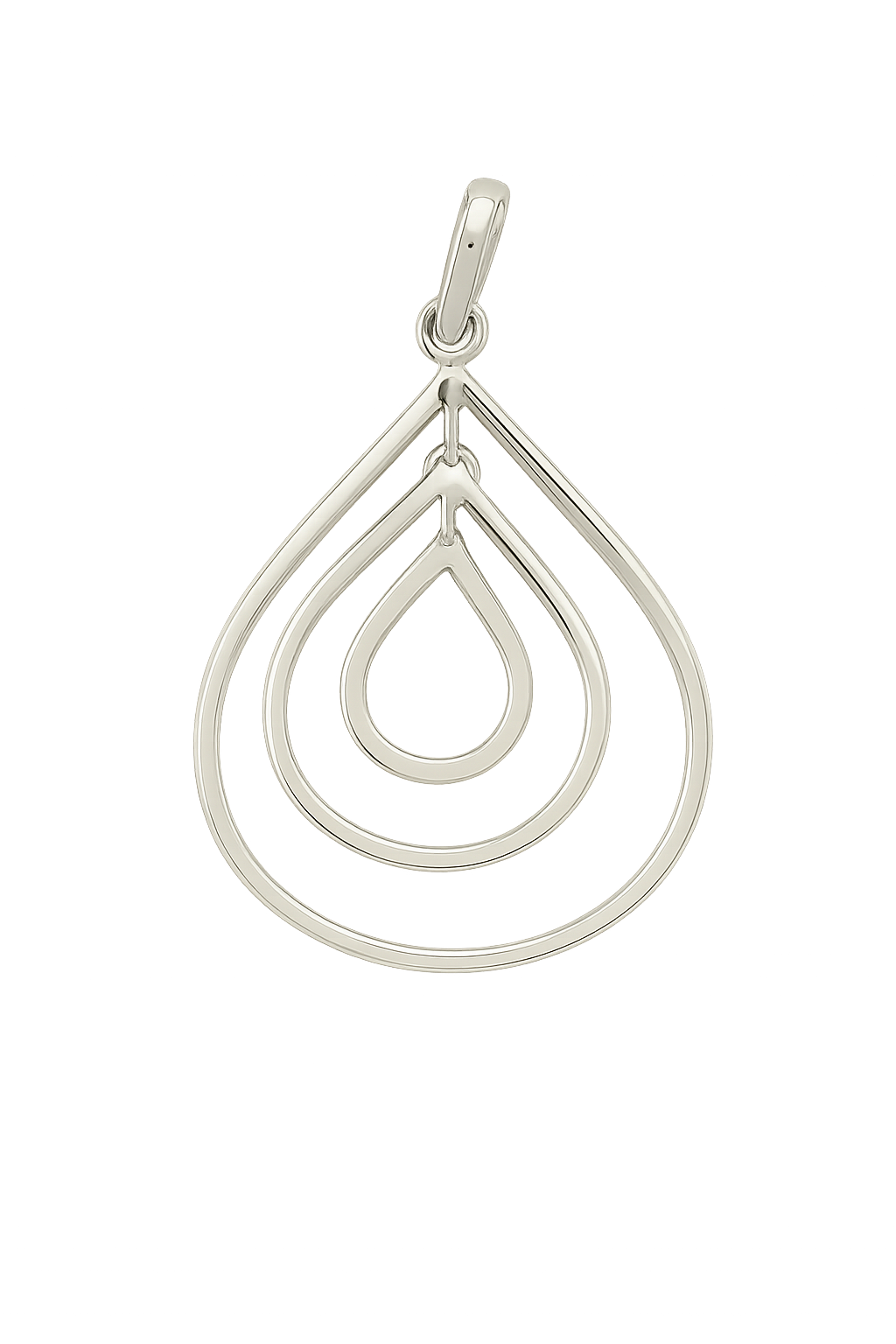 Sterling Silver Movable Triple Drop Pendant