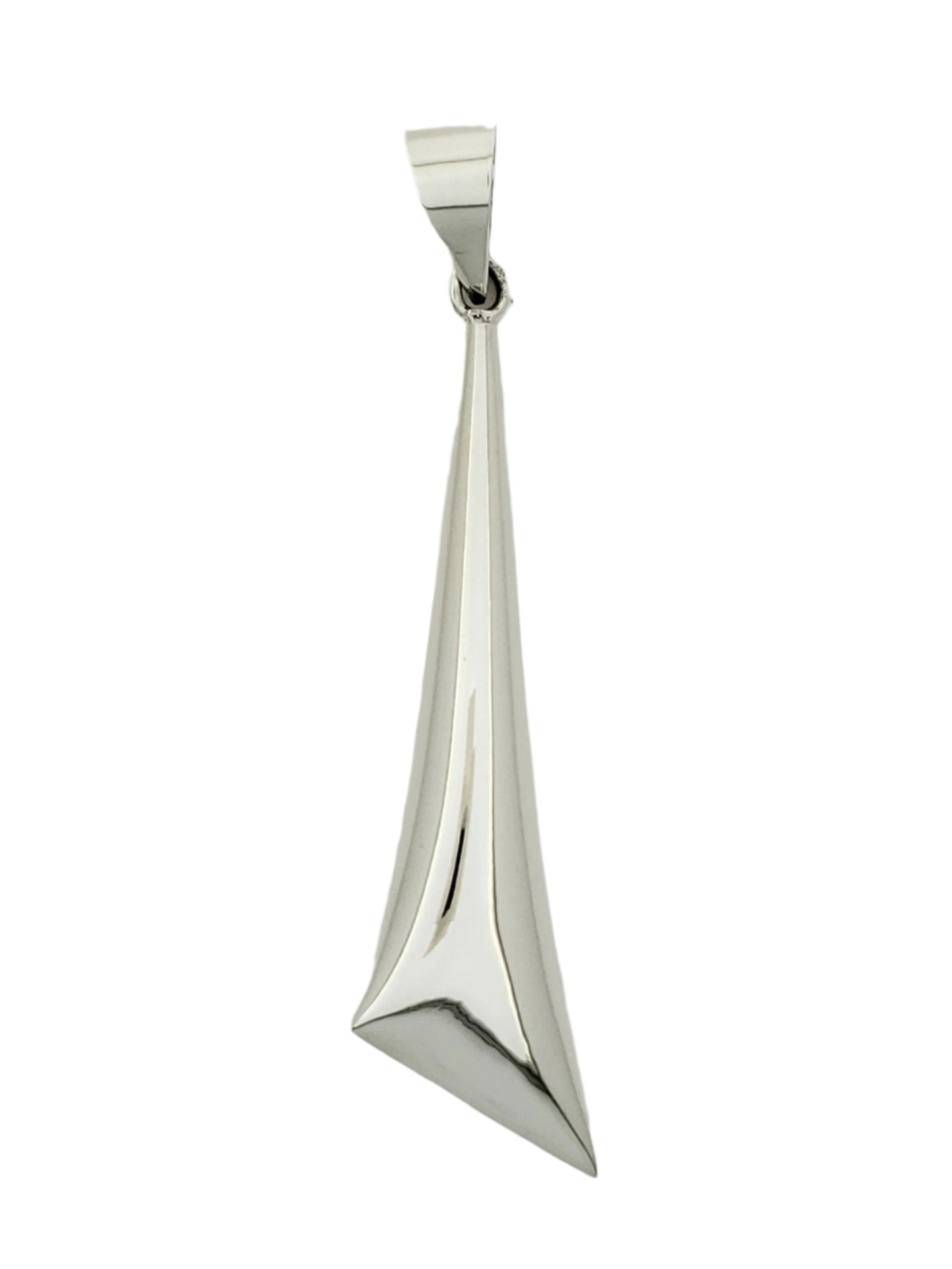 Sterling Silver Elongated Triangular Pendant
