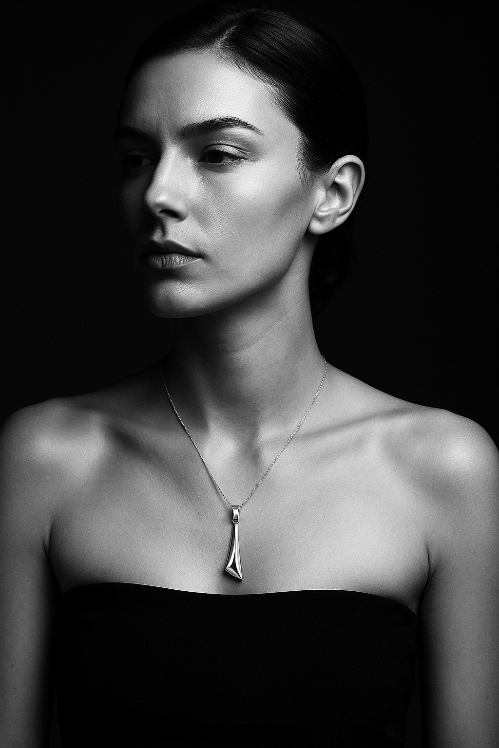 Sterling Silver Elongated Triangular Pendant
