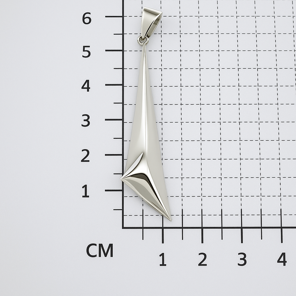 Sterling Silver Elongated Triangular Pendant