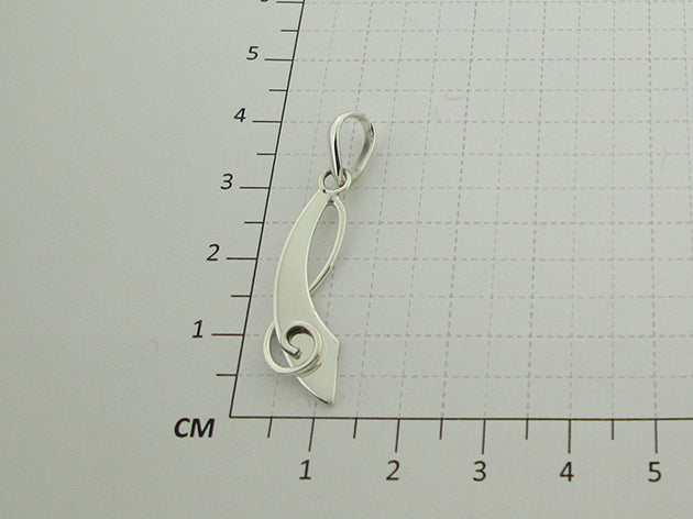 Sterling Silver Boy Machete Pendant with Silver Spiral