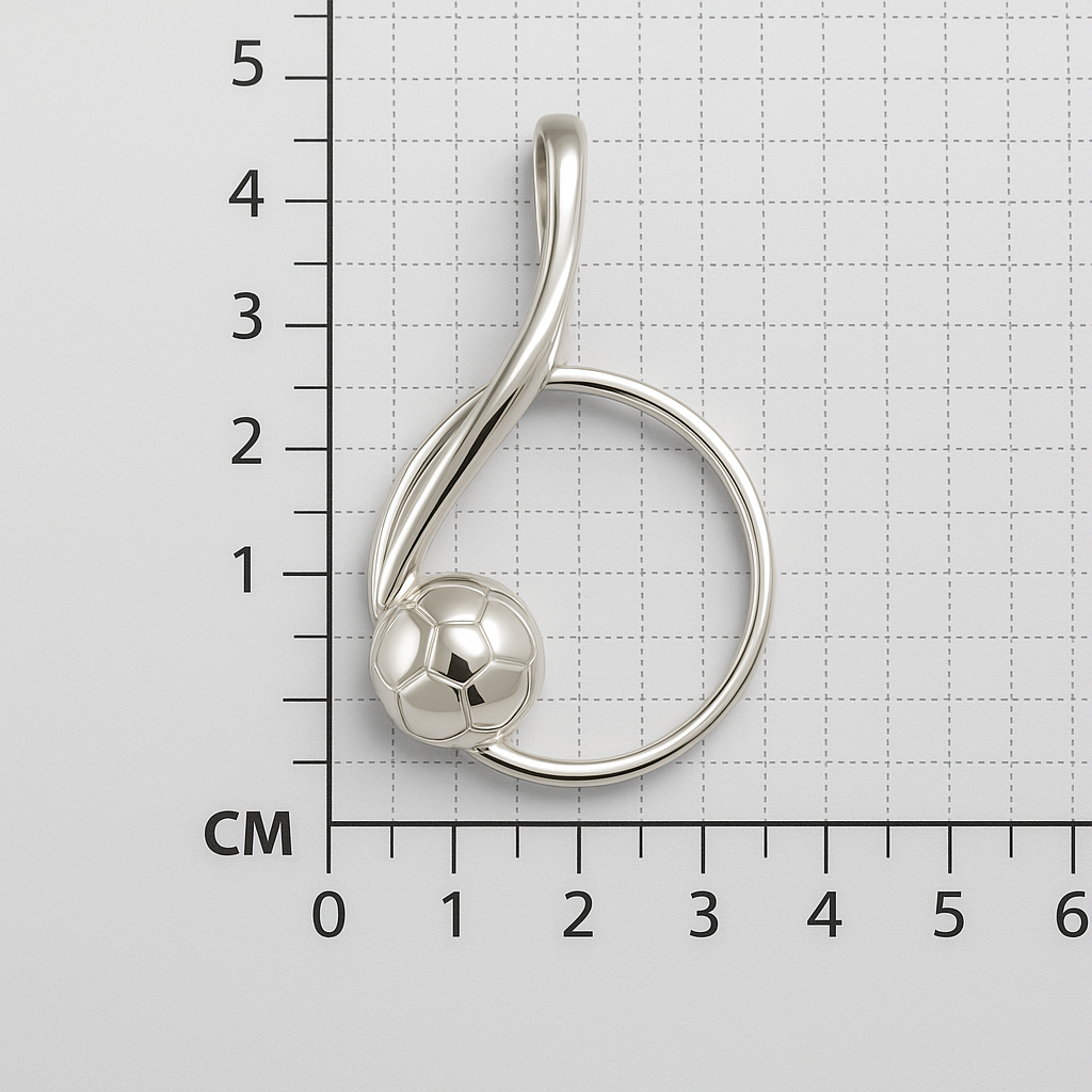 Sterling Silver Hoop Pendant with Half Cap Mart Doubles