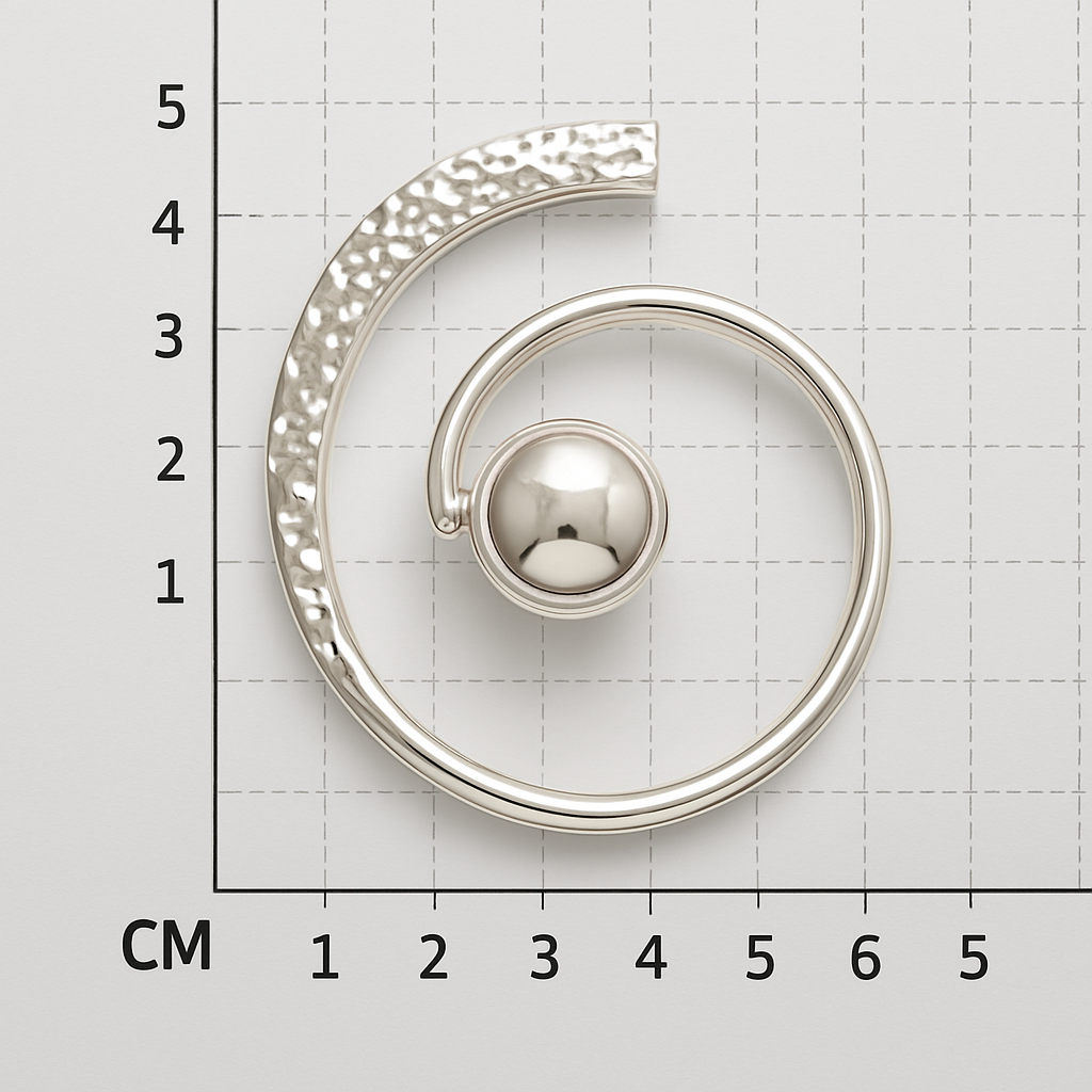 Hammered Pendant with Half Cap