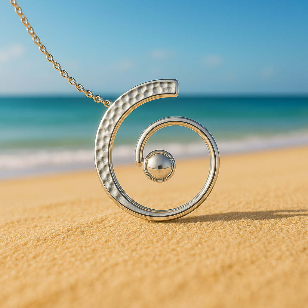 Hammered Pendant with Half Cap