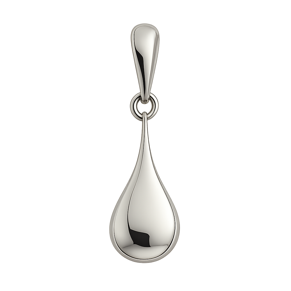 Sterling Silver Pear Pendant with Stick and Bandola