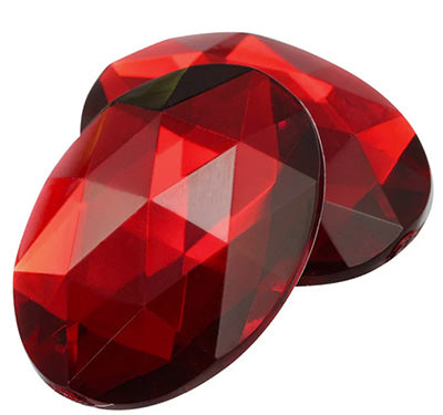 Ruby 12x10 mm Oval Checkerboard Cut 3 pcs 18.95 ct