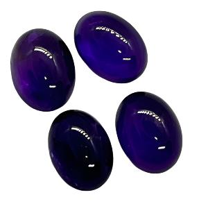 Amethyst Cabochon 8x6 mm Oval 4 pcs