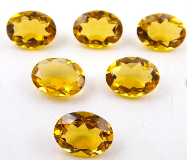 Citrine 14x10 mm Oval shape 4pcs 20 carat