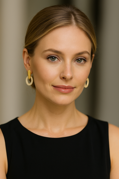 Sterling Silver Hammered Donut Earrings with Tumbaga – Two-Tone Elegance