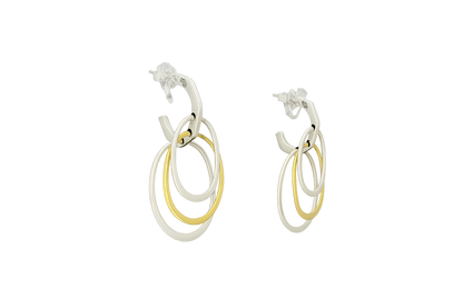 Two-Tone Earrings - Sterling Silver and Tumbaga