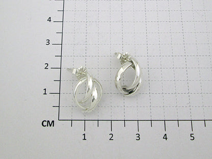 Sterling Silver Half-Round Hoop Earrings