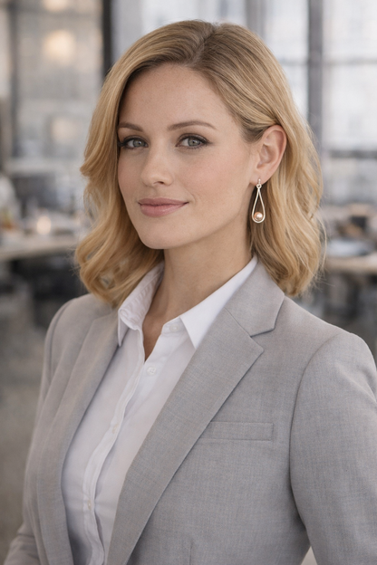 Sterling Silver Half Gloss Cap Earrings copper with Wire Wrap