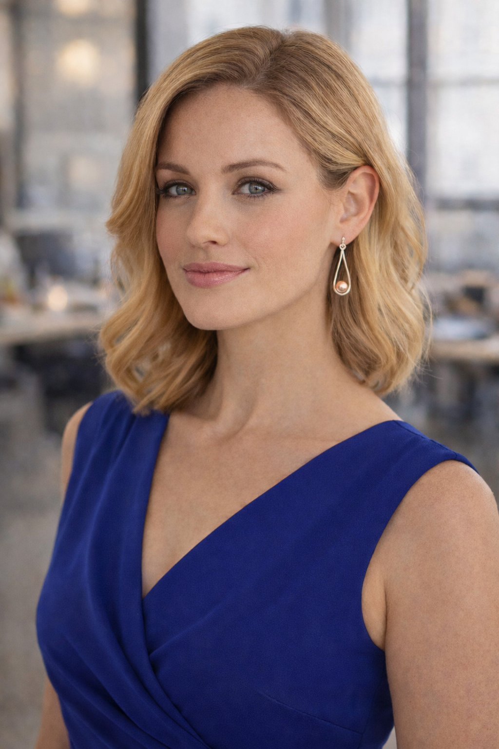 Sterling Silver Half Gloss Cap Earrings copper with Wire Wrap