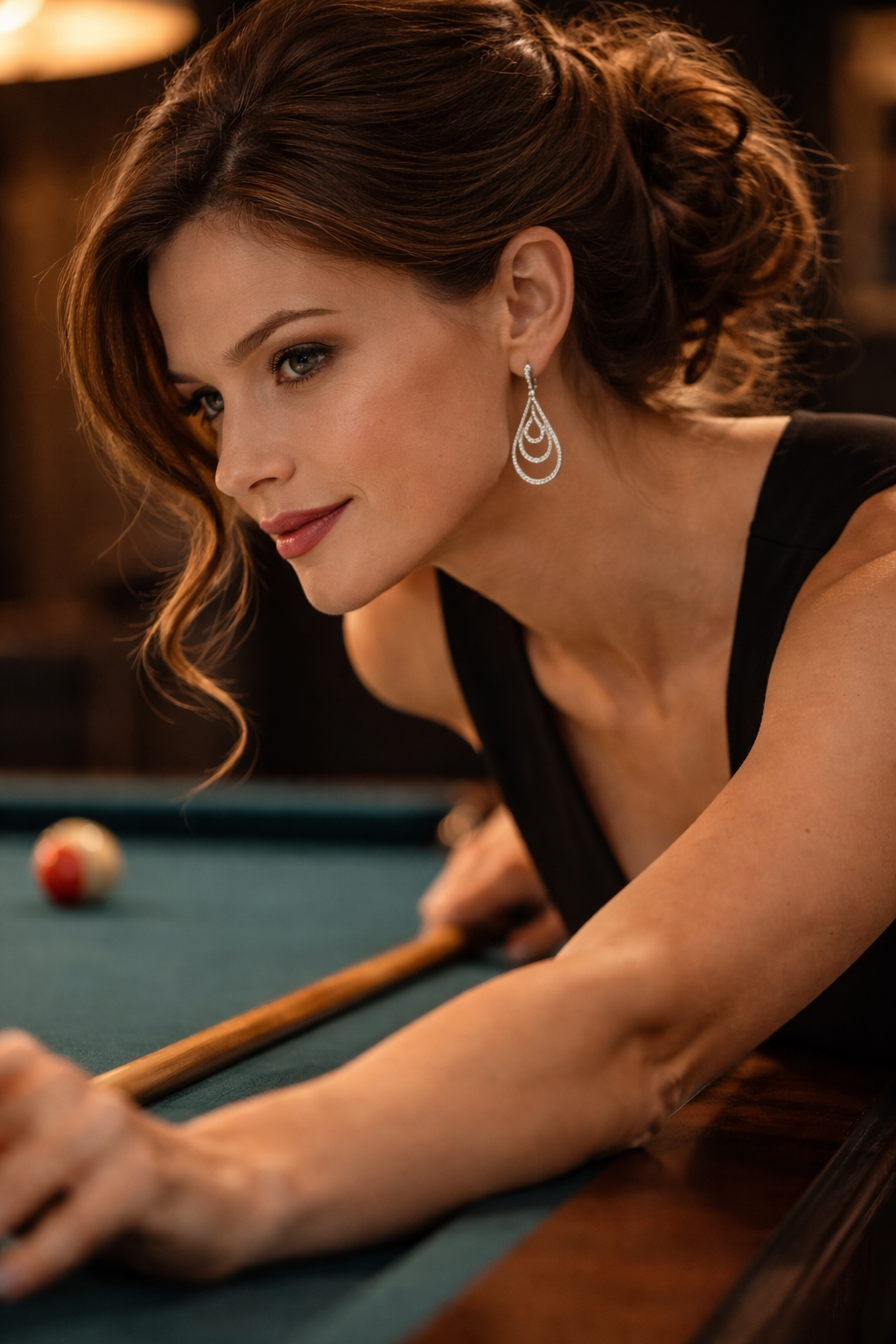 Sterling Silver Triple Uneven Drop Earrings with Copper Ring