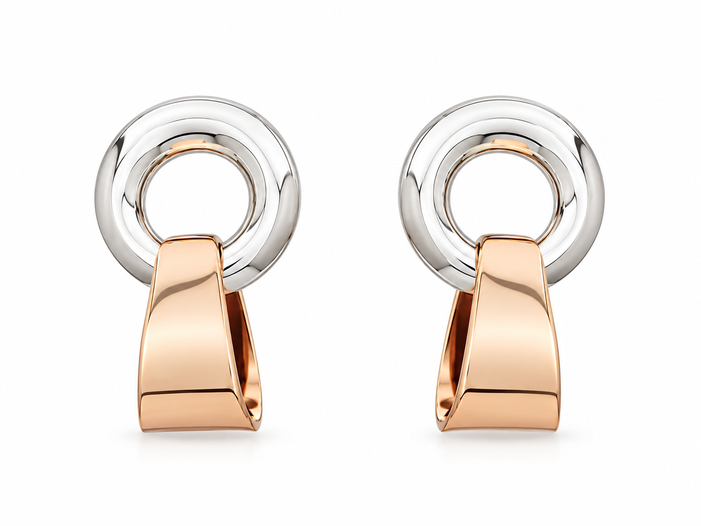Sterling Silver and Copper Bandolite Earrings