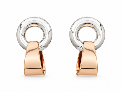 Sterling Silver and Copper Bandolite Earrings