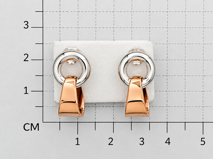 Sterling Silver and Copper Bandolite Earrings