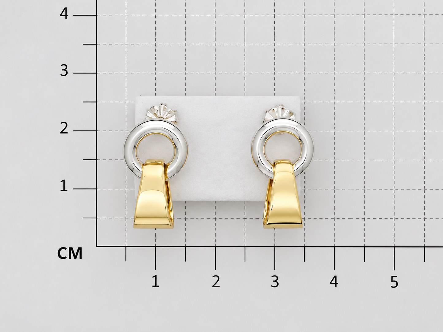 Sterling Silver Donita Lisa Earrings with Tumbaga and Silver Band