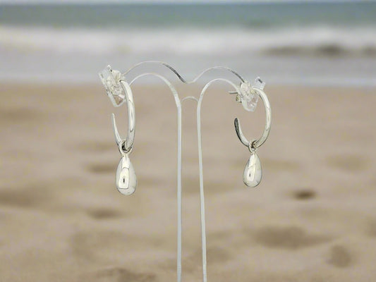 Sterling Silver Gloss Earrings with Mini Gloss Drops