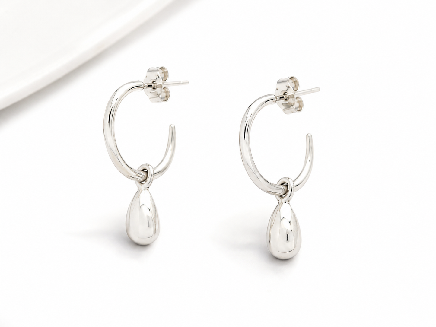 Sterling Silver Gloss Earrings with Mini Gloss Drops