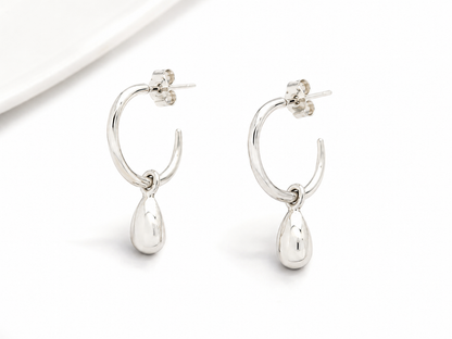 Sterling Silver Gloss Earrings with Mini Gloss Drops