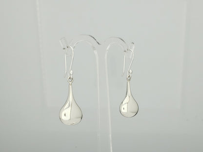 Sterling Silver Medium Pumped Perita Earrings with Ring