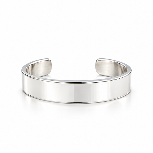 Elegant Sterling Silver Smooth Channel Bracelet