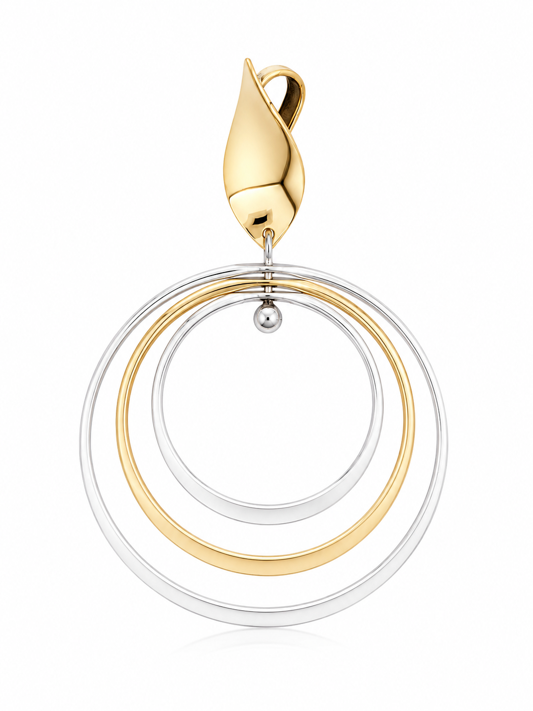 Two-Tone Sterling Silver and Tumbaga Pendant - Modern Elegance