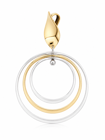 Two-Tone Sterling Silver and Tumbaga Pendant - Modern Elegance