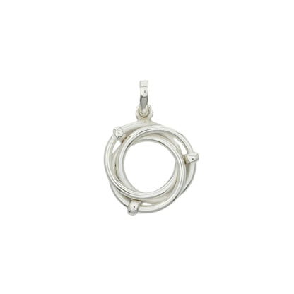 Elegant Three-Linked Hoop Pendant