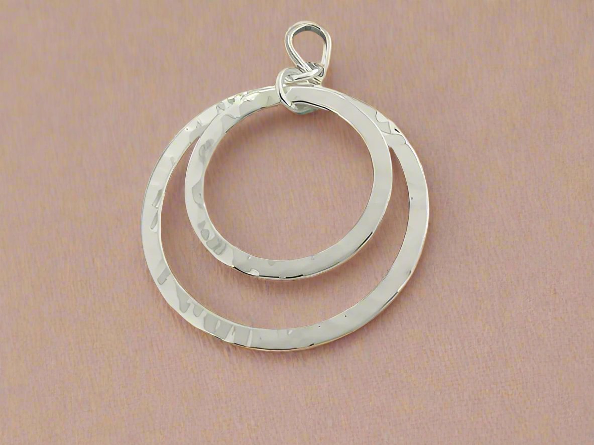 Sterling Silver Wavy Hoops Pendant