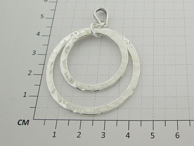 Sterling Silver Wavy Hoops Pendant