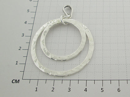 Sterling Silver Wavy Hoops Pendant